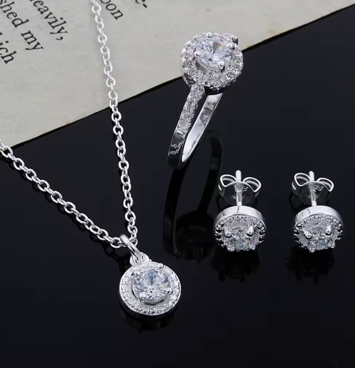 925 Sterling Silver Christmas Jewelry Set for Women