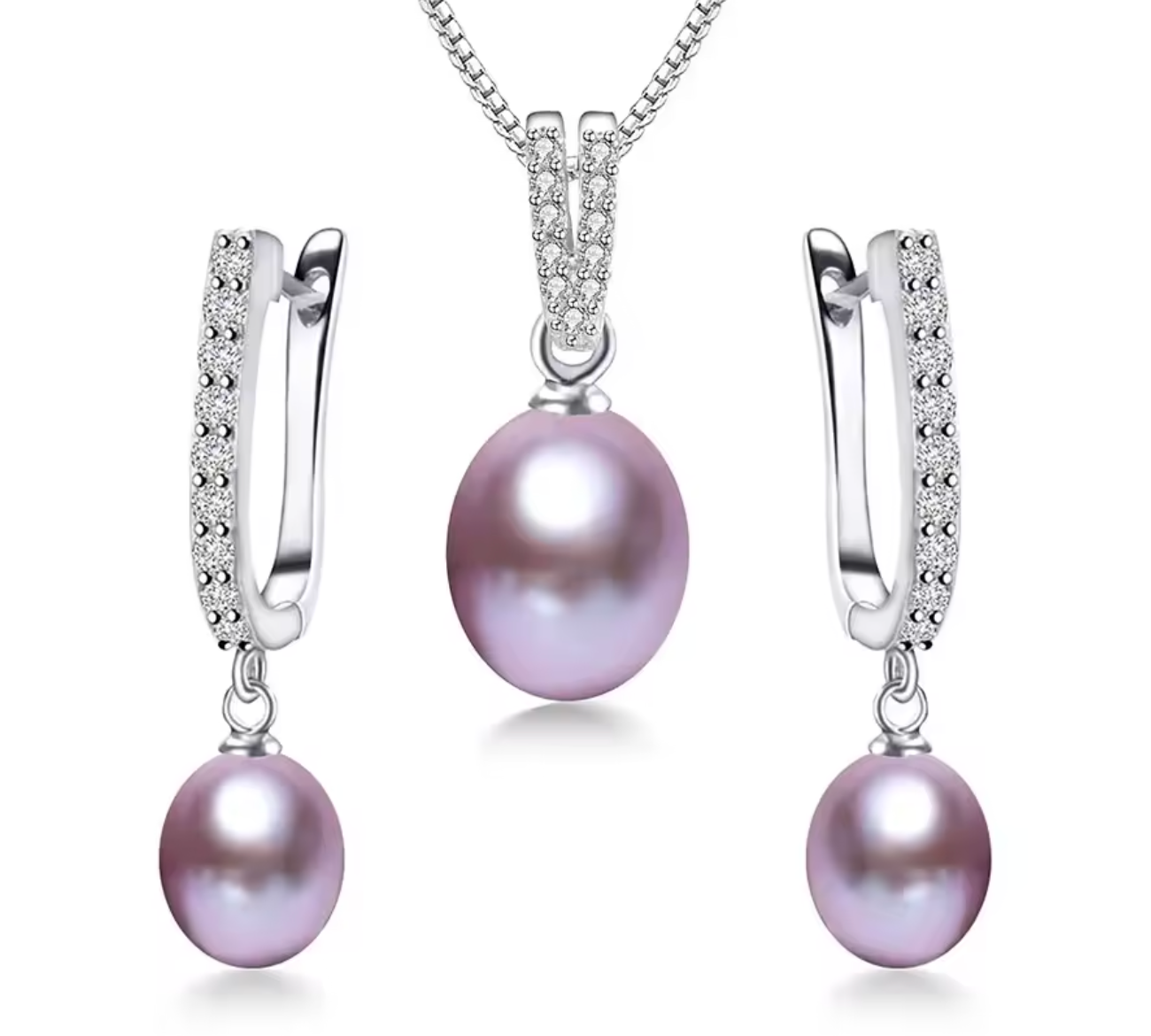 Horseshoe Freshwater Pearl Jewelry Set for Women