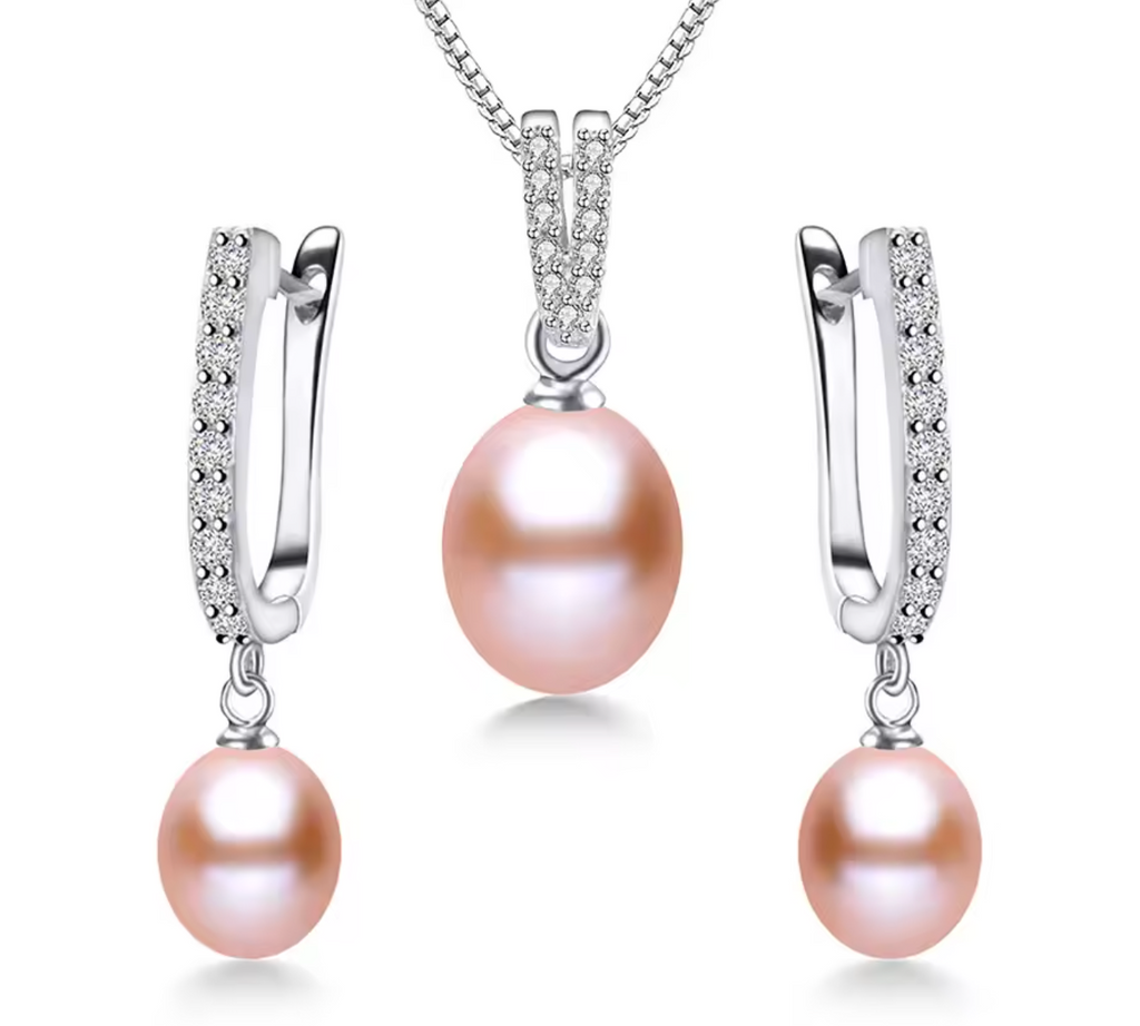 Horseshoe Freshwater Pearl Jewelry Set for Women