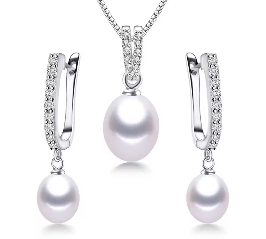 Horseshoe Freshwater Pearl Jewelry Set for Women