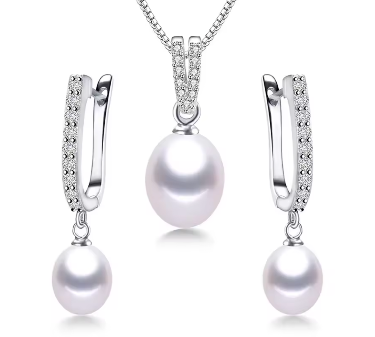 Horseshoe Freshwater Pearl Jewelry Set for Women